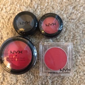 NYX blush and eyeshadow